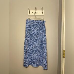Blue Floral Skirt